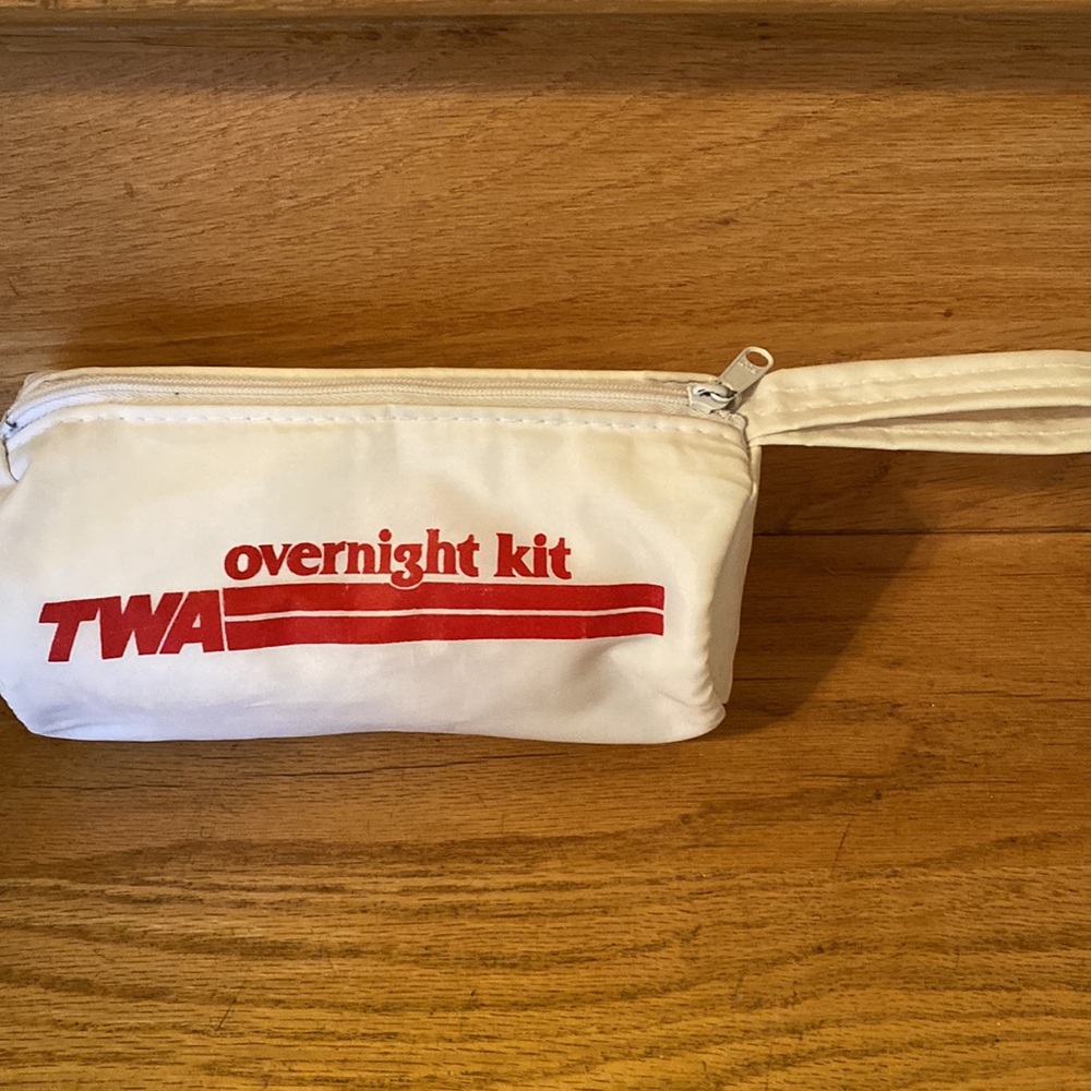 Vintage TWA Toiletry Overnight Bag
